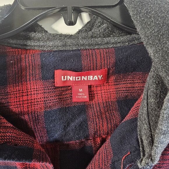 Union Bay Royal Stewart Tartan Flannel Hoodie Shirt Size M - Picture 3 of 5